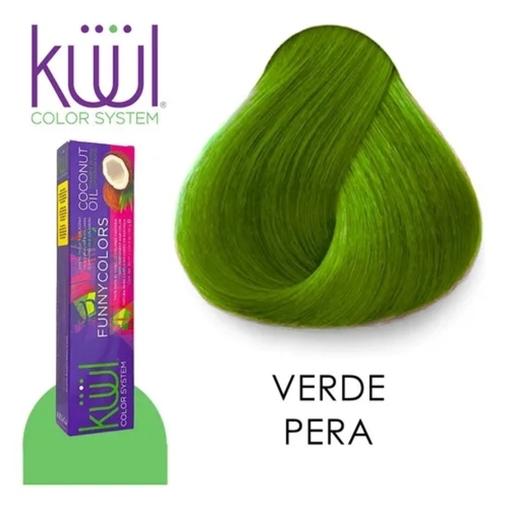 Kuul Funny Colors Semi-Permanent Hair Dye - Verde Pera (Green)